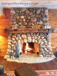 Fireplace Mantel With Metal Straps 3 small