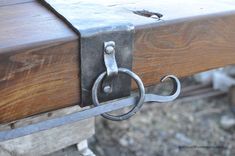 Metal Strapped Mantel With Rings And Stocking Rod 2 small