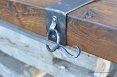 Metal Strapped Mantel With Rings And Stocking Rod 3 small