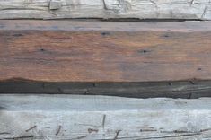 Rustic Mantel Beam - Dark White Oak 8×8 With Lots Of Nail Holes 6 small