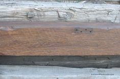 Rustic Mantel Beam - Dark White Oak 8×8 With Lots Of Nail Holes 4 small