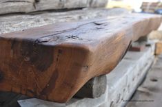 1830s Rustic Log Cabin Fireplace Mantel 1 small