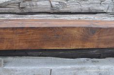 Dark White Oak Mantel Beam With Flowing Grains 3 small