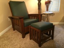 Bow Arm Morris Chair & Ottoman 6 small