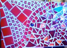 Red Mosaic Mirror 3 small