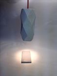 Concrete Geo Shape Light Pendant - Modern Minimalist Industrial Geometric 2 small