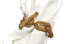 Brushed Gold Beaded Chain Link Bracelet 1 small
