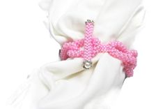 Baby Pink Beaded Chain Link Bracelet 1 small
