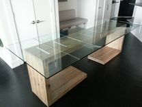 Glass Top Dining And Side Table 2 small