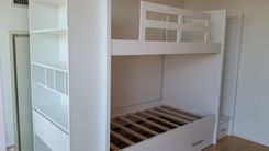 Twin Over Twin Bunk Bed With Pop-Up Trundle, Stairs And Desk 1 small