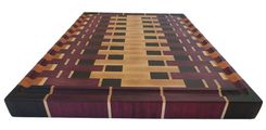 Abstract - End Grain Exotic Wood Cutting Board 3 small
