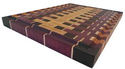 Abstract - End Grain Exotic Wood Cutting Board 1 small
