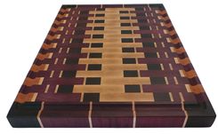 Abstract - End Grain Exotic Wood Cutting Board 4 small
