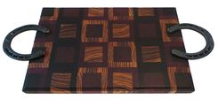 Horseshoe Handle - Exotic Wood Cutting Board 4 small