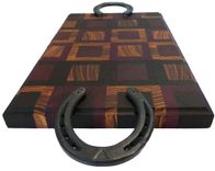 Horseshoe Handle - Exotic Wood Cutting Board 6 small