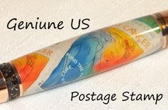Handcrafted Breast Cancer Us Postage Stamp Twist Pen 4 small