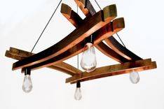 Wine Barrel Stave Chandelier - Artessa - Made From Retired California Wine Barrels 1 small