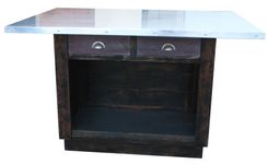 Melanie, Custom Zinc Kitchen Island 1 small