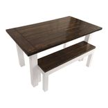 Farmhouse Dining Table - Handcrafted Rustic Solid Wood Kitchen Table 6 small