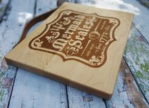 Mermaid Engraved Maple Bread Board / Cutting Board 3 small