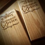 Rustic Oak Bottle Opener, Fathers Day Gift! 2 small