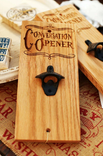 Rustic Oak Bottle Opener, Fathers Day Gift! 1 small
