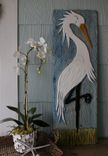 Coastal Egret Relief Carving 2 small