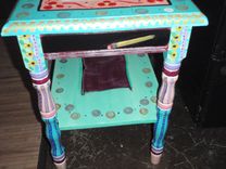 Hand Painted Small Table With Every Color 3 small
