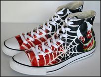 Custom Converse, Unisex Converse, Venom,Carnage, Hightops, Painted Shoes, Unisex High Tops 4 small