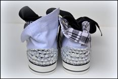 Girls Rhinestone Hightops, Girls Bling Shoes, Custom Rhinestone Shoes, Size 6, Tween 2 small