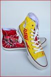 Hand Painted Mens Shoes, Painted Converse, "The Flash" Shoes, Unisex Converse, "The Flash" Converse 2 small