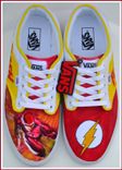 Hand Painted Mens Shoes, Painted Converse, "The Flash" Shoes, Unisex Converse, "The Flash" Converse 5 small
