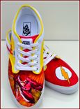 Hand Painted Mens Shoes, Painted Converse, "The Flash" Shoes, Unisex Converse, "The Flash" Converse 6 small