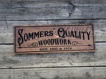 Custom Carved Wood Sign. Woodworking Workshop Sign 1 small