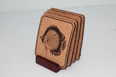Lone Fish Coaster Set 2 small
