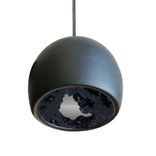 Led Geode Gem & Porcelain Mini Matte Black Clay Pendant Light 1 small