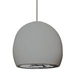 Led Geode Leafed Gem & Porcelain Mini Matte Grey Clay Pendant Light 2 small