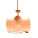 Led Geode Copper Leafed Gem & Porcelain Mini Clay Pendant Light 2 small