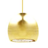 Led Geode Brass Leafed Gem & Porcelain Mini Clay Pendant Light 2 small