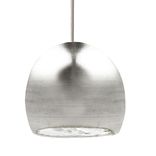 Led Geode Silver Leafed Raw Gem & Porcelain Mini Clay Pendant Light 2 small