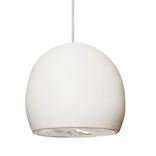 Led Geode Gem & Porcelain Mini Matte White Clay Pendant Light 2 small