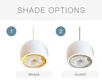 Led Geode Leafed Gem & Porcelain Mini Matte White Clay Pendant Light 2 small