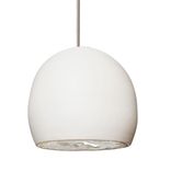 Led Geode Leafed Gem & Porcelain Mini Matte White Clay Pendant Light 6 small