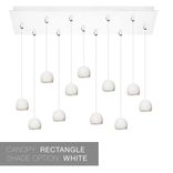 Led Geode Gem & Porcelain Mini Matte Clay Stagger 2-11 Pendant Light Chandelier 6 small
