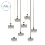 Led Geode Leafed Gem & Porcelain Mini Clay Stagger 2-11 Pendant Light Chandelier 1 small
