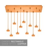 Led Geode Leafed Gem & Porcelain Mini Clay Stagger 2-11 Pendant Light Chandelier 6 small