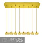 Led Geode Leafed Gem & Porcelain Mini Clay Equal Length 2-11 Pendant Light Chandelier 5 small