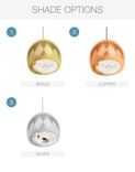Led Geode Leafed Gem & Porcelain Mini Clay Equal Length 2-11 Pendant Light Chandelier 2 small