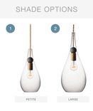 Rustic Blown Glass & Wood Drop Ship Rope Pendant Light 2 small