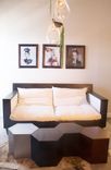Blown Glass & Wood Tear Drop Black Cord Pendant Light 5 small